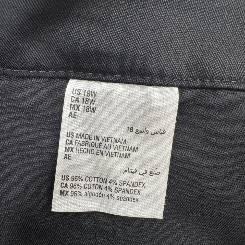 NWT INC International Concepts Pants Womens 18W Black Brit I‎ Wide Crop Button - Picture 11 of 13